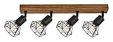  Spot Light Zeus Metal/Wood Oak E14 4x Max 40W H: 15 cm L: 66,5 cm B: 15 cm Regulable
