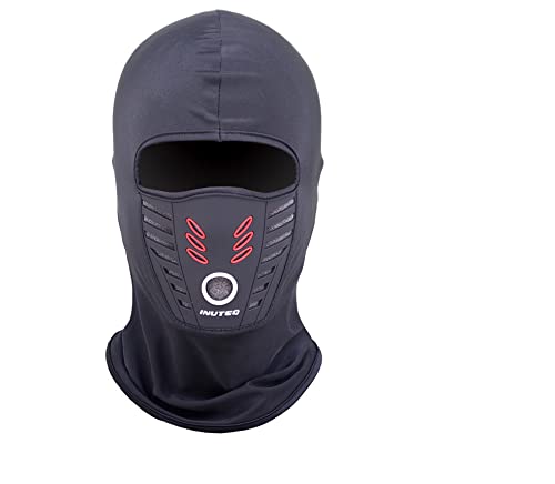 Cagoule pour temps froid de moto et ski - Protection thermique imperméable homme noir