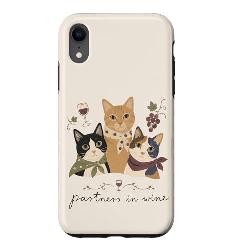 Partners In Wine Cats ���C�����D�� �L�D�� �L�D�� �L �X�}�z�P�[�X iPhone XR �p