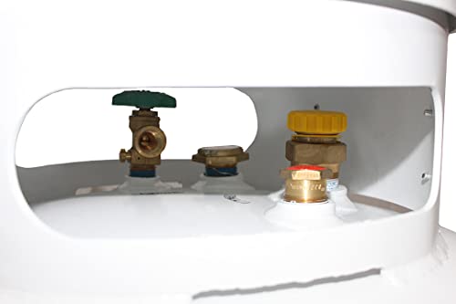 Flame King YSN420ASME 420LB (120 Gallon) ASME Vertical Steel Propane Tank, White