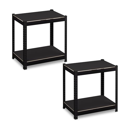 Relaxdays Estantería Almacenaje Metálica, Estante Carga Pesada, 120 x 60 x 40 cm, hasta 1000 kg, 4 Baldas, Garaje, Negro - imagen 5