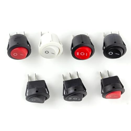Interruptor redondo de encendido apagado 3PIN 250VAC con botón de plástico y luz LED Dian-Green 3