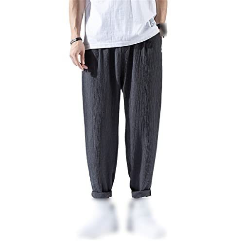 Pantalon grande taille homme soie glacée gris pour rester au frais
