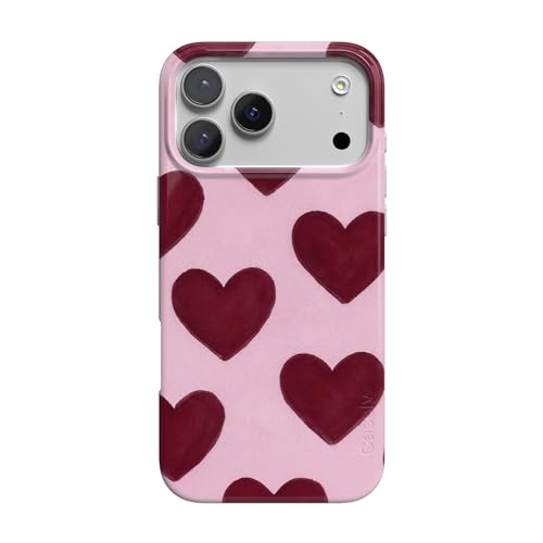 Casely iPhone 17 Pro Max Case | Whole Lotta Love | Plum Hearts | Compatible with MagSafe | Classic Ultra Slim Design