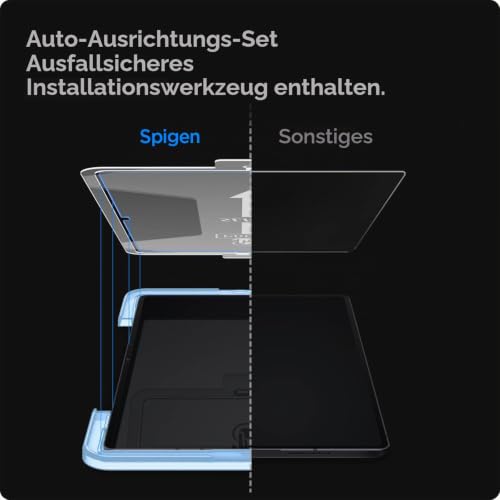 Spigen Glas.tR EZ Fit Schutzfolie kompatibel mit Samsung Galaxy Tab S8 Ultra, 14.6 Zoll, Schablone für Installation, Kristallklar… – Ansicht 2