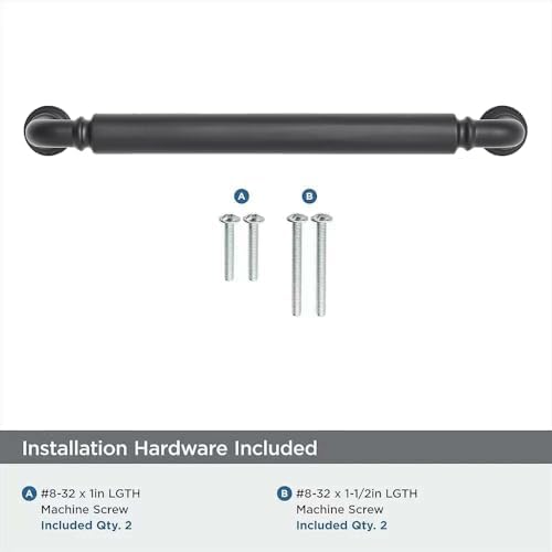 khtumeware 2-Pack Matte Black Heavy-Duty Solid Cabinet Pulls, 3-3/4 Inch (96mm) Hole Center, Drawer Pulls, Cabinet Hardware, Suitable for Kitchen Cabinets, Bathrooms and Dressers - 5