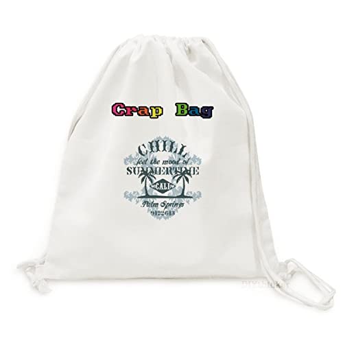 Mochila ligera de lona con diseño tropical de playa ideal para excursiones