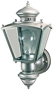 Heath Zenith SL-4150-SV 150-Degree Motion-Activated Charleston Coach Decorative Lantern, Silver