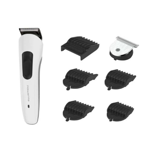 Immagine prodotto: Rowenta TN8931 Multistyle 7 in 1, regolabarba e tagliacapelli, lame in 100% acciaio inox autoaffilanti, Lame progettate per durare 15 anni, autonomia di 60 minuti, Bianco/Nero