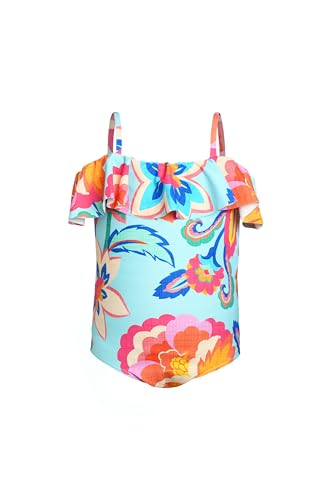 La Blanca Women's Off Shoulder Ruffle One Piece Swimsuit, Multi//Breezy