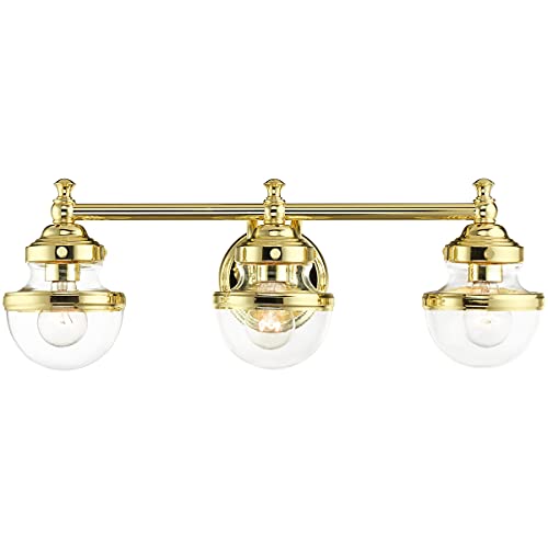 Image of Livex Lighting 17413-02 3-Light Fixture, Polished Brass