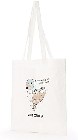 Amazon モノコムサ Mono Comme Ca ことわざが可愛いイラストになったトートバッグ 鴨が葱を背負ってくる フリー Mono Comme Ca モノコムサ トートバッグ