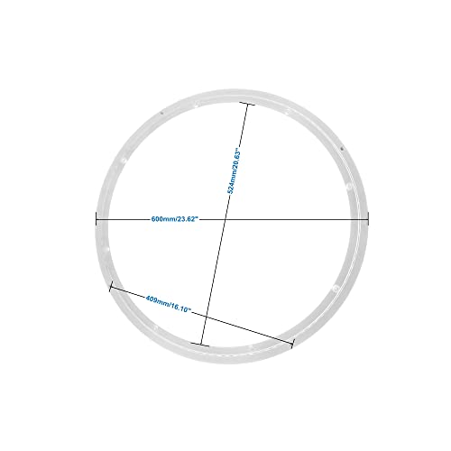 Dailydanny Aluminum Heavy Duty Lazy Susan Rotating Turntable Bearing Swivel Plate Hardware For Dining-Table (24 Inch (16Mm)) #TOP6