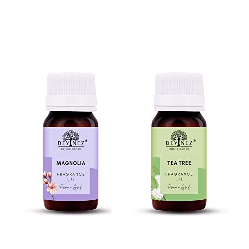 Image of Devinez Magnolia, Tea Tree Aroma Oil for Diffuser /Ultrasonic Aroma Diffuser /Tealight Diffuser /Reed Diffuser, 15ml Each