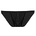 Avidlove Men Briefs Breathable Ice Silk Triangle Bikinis Multi-packs (4XL = US XXL, Style1--1 Pack-Black)