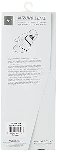 Mizuno 2020 Elite Golf Glove White/Black, Large, Left Hand - Image 5