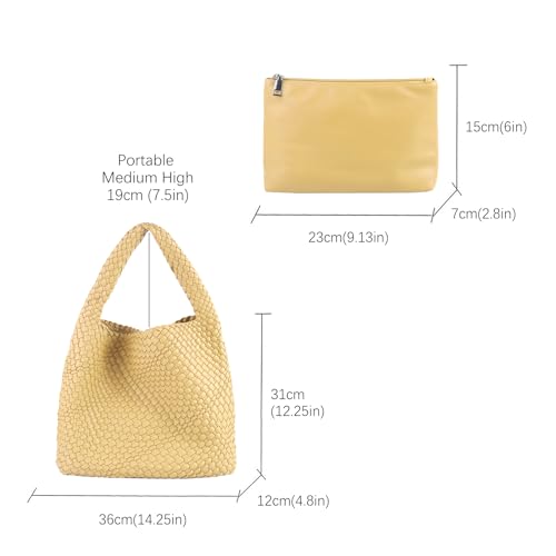 Bolso tejido para mujer, bolso vegano hobo de cuero miniatura 5
