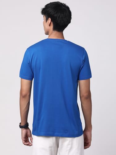 Image of ADRO Men's Royal Bike Design Printed 100% Cotton T-Shirt - Regular Fit, Printed T-Shirts for Men