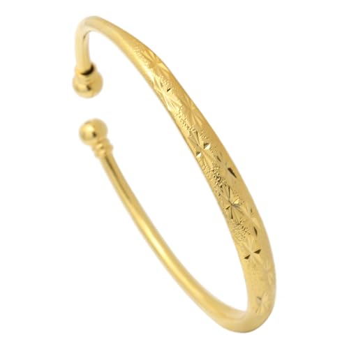 Fashion 18K Gold Plated Stars Pattern Adjustable Band Cuff Bracelet