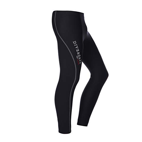 Owntop Men Women Youth Wetsuit Pants - Thermal Swimsuits, 1.5mm Neoprene Diving Suit Leggings UV Protection Tights for Surfing Snorkeling Men, Black S