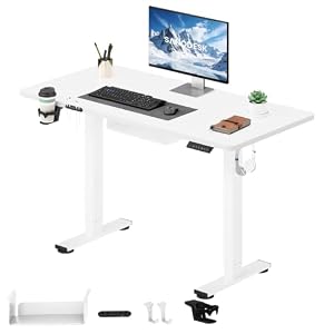 SANODESK Höhenverstellbarer Schreibtisch elektrisch 110x54 cm