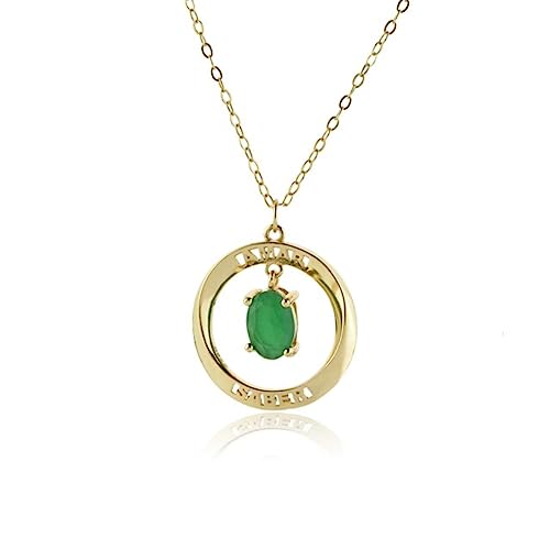 Pendentif ovale vert aquamatine et sa chaîne longue, le cadeau idéal