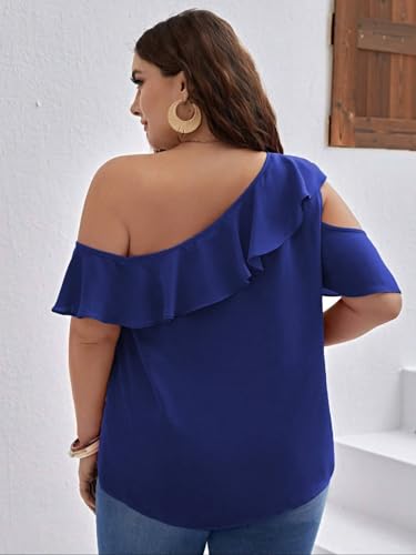 Image of KOTTY Womens Floral Flutter Sleeve Empire Navy Blue Button Boat Neck Top