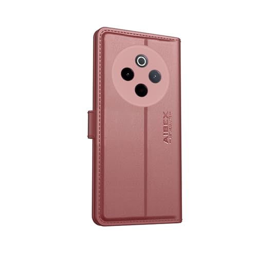 Image of AIBEX Vivo T4 5G / iQOO Z10 5G Flip Cover Leather Finish with Magnatic Closure | Inside TPU with Card Pockets | Wallet Stand | Complete Protection Flip Case -Brown