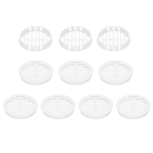 uxcell 10 évents circulaires soffit 60mm 2.4 po plastique blanc