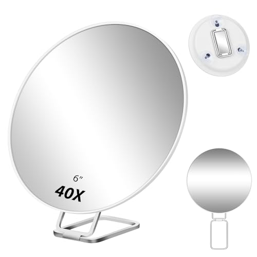 Aevorant Espejo de Aumento con Soporte – Espejo de Maquillaje Giratorio 360° para Aplicación de Maquillaje Preciso y Cuidado Facial. Práctico para Viajes y Uso en el Hogar