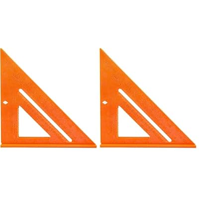 Swanson Tool Co T0118 8 inch Orange Composite Speedlite Speed Square Layout Tool, Made of High Impact Polystyrene (Pack of 2)