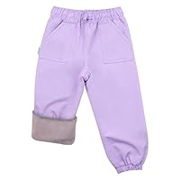 Jan & Jul Cozy-Dry wasserdichte Regen- und Schneehose für Mädchen (Hose mit Fleecefutter Pants: Lavender, 5T)