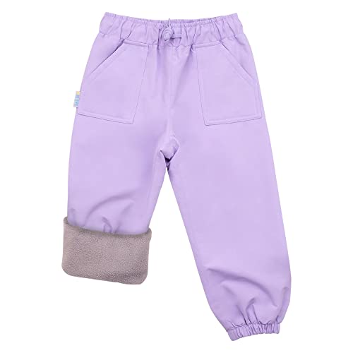 Jan & Jul Cozy-Dry wasserdichte Regen- und Schneehose für Mädchen (Hose mit Fleecefutter Pants: Lavender, 4T)