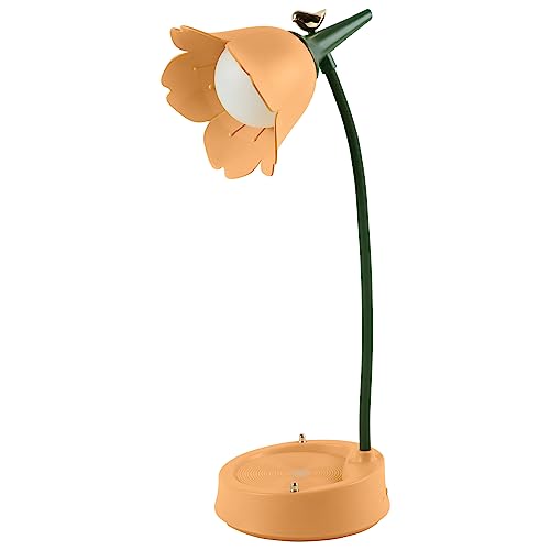 Image of Himmel Children's Desk Lamp, Dimmable LED Table Lamp with 3 Colour Temperatures, Rechargeable Desk Lamp with Touch Sensor and Flexible Arm, USB Bedside Lamp for Reading, Learning (Yellow)
