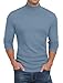 Sailwind Men's Mock Turtleneck Long Sleeve T Shirts Basic Slim Fit Pullover Sweater Thermal Lightweight Tees Blue