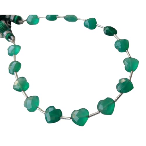 Onyx vert perles de coeur de 8 mm pour créer un cadeau de Saint-Valentin personnalisé