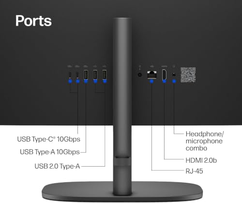 Image of HP OmniStudio Next Gen AI 27 All‑in‑One Desktop, 27 inch FHD 120Hz IPS Display, AMD Ryzen AI 5 Processor, 16GB DDR5 RAM, 512GB NVMe SSD, Windows 11 Home, Jet Black
