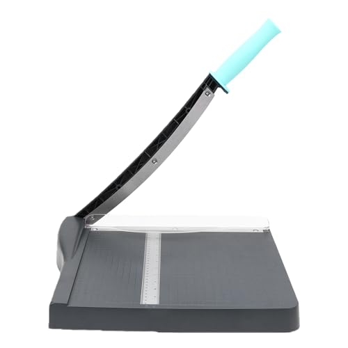 Hamwesh Cortador de Papel, Cortador de Guillotina Resistente de 12 Pulgadas de Capacidad, de Fotografías con Protector de Seguridad de Hoja de Acero Al Manganeso para Fotos de Cartulina de Estudio