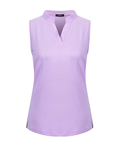 Image of Womens Sleeveless Golf Polo Shirts Lightweight Tennis Sport Tops