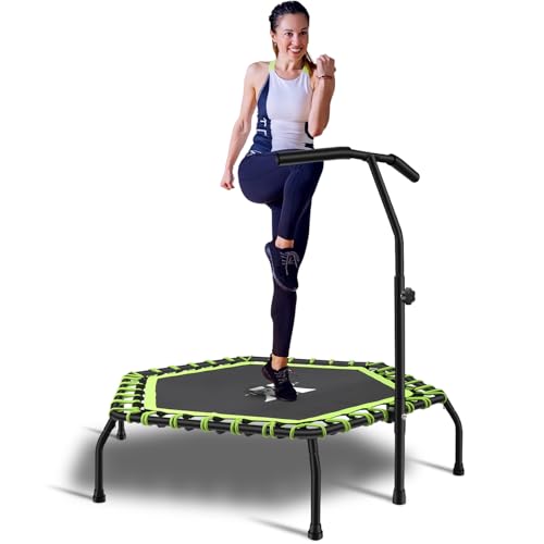 YYOUNICEST Fitness-Trampolin Ø ca 112cm,Indoor Minitrampolin für...