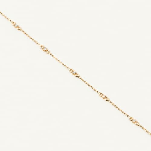 Gelin 14k Solid Gold Diamond Station Bracelet for Women | Diamond by the Yard Bracelet | with 6+1 inch Solid Gold Adjustable Chain, 0.06 ct. G Color, Natural3