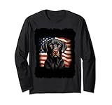 Photo Gallery bandiera usa labrador retriever dog maglia a manica Photo Gallery bandiera usa labrador retriever dog maglia a manica