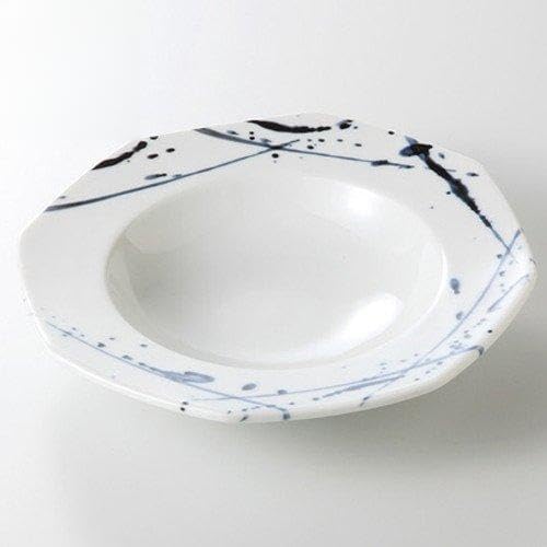 Set of 5 Goth Sprinkling Octagonal Appetizer Plates, 8.5 x 8.1 x 1.6 inches (21.5 x 20.5 x 4.2 cm), 16.6 oz (470 g), Appetizer Plate, Japanese Tableware, Restaurants, Commercial Use,