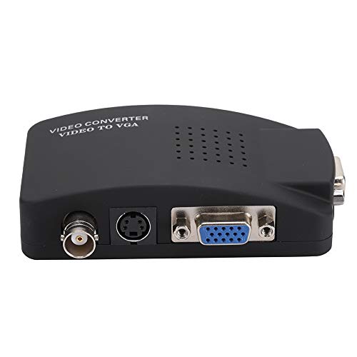 Adaptador Convertidor BNC S Video a VGA HD, 60Hz   75Hz Alta Frecuencia de Escaneo Potente Reducción de Ruido Plug and Play para Computadora PC Monitor Reino Unido Enchufe de la UE