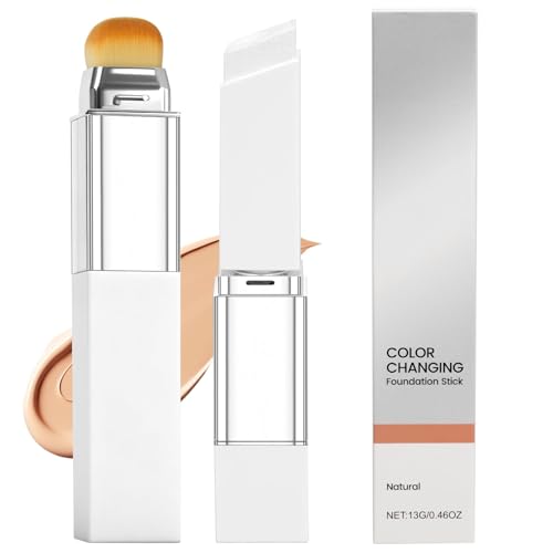 Color Changing Foundation Stick with Volufiline - Hydrating Concealer Base Makeup, Dual-Ended with...