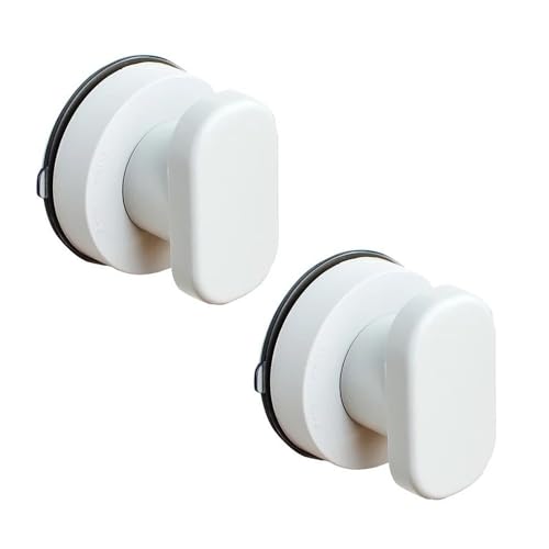 IUSOT 2 maniglie per porte, ventose per finestre, balconi e terrazze, maniglia per esterni, forte ventosa per cassetti, coperchio per WC, maniglie portatili con forte ventosa (bianco)