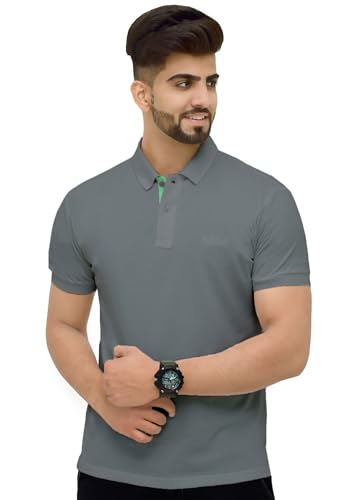Image of 3BROS Men's Cotton Blend Half Sleeve Regular fit Comfortable Polo Neck T-Shirt (Pack of 1)
