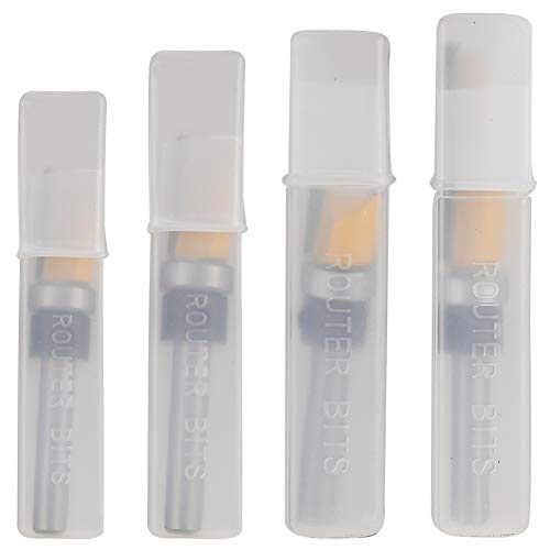 Heyu-Lotus 4 Pcs 1/4 Inch Shank Flush Trim Pattern Router Bit Set, Professional Wood Top Woodworking Milling Cutter Tool with Bearing Template Router Cutter - Image 4