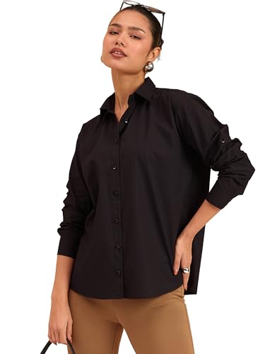 Image of barcino Black Poplin Oversized Shirt