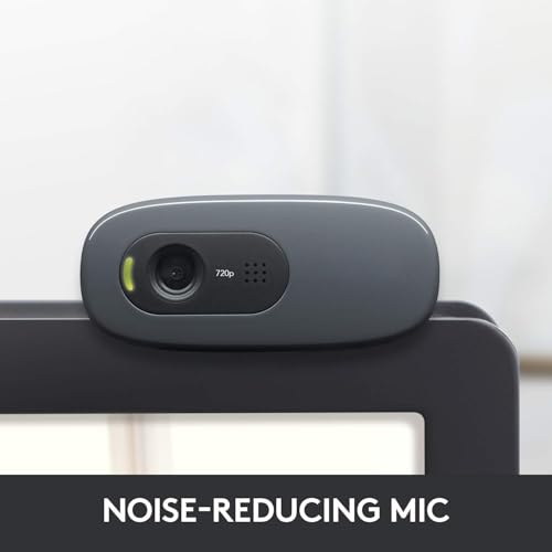 Image of L0GITECH C270 HD Webcam 720p Video Calling with Built-in Noise Reduction Mic, Auto Light Correction, USB Plug & Play, 2-Year Warranty, Compatible with Laptop /Desktop